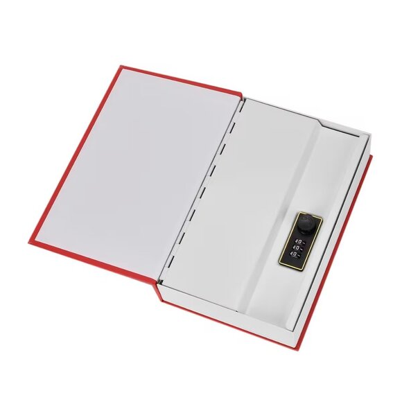 Red Dictionary Diversion Secret Hidden Security Book Safe with Combination Lock - Picture 3 of 4